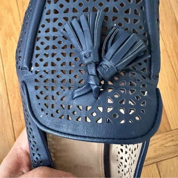 J. Crew Biella Tassel Loafers, navy, size 7.5