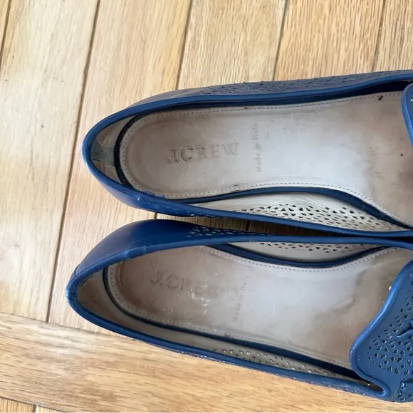 J. Crew Biella Tassel Loafers, navy, size 7.5