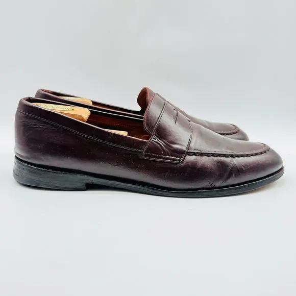 J. Crew Ludlow Penny Loafers Mens 11 Brown Leather Casual Dress Shoes