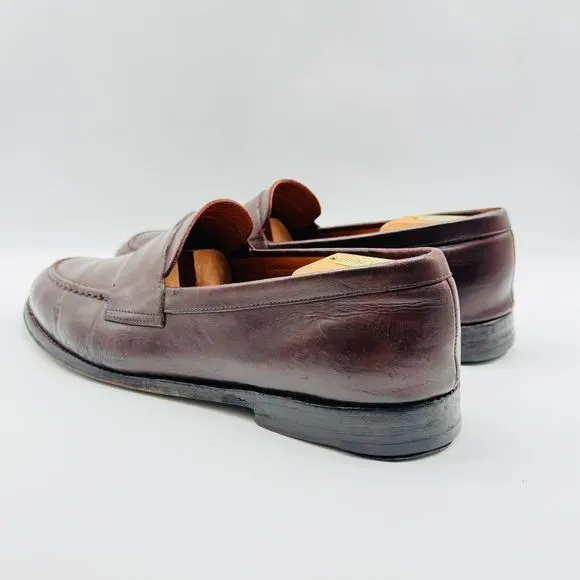 J. Crew Ludlow Penny Loafers Mens 11 Brown Leather Casual Dress Shoes