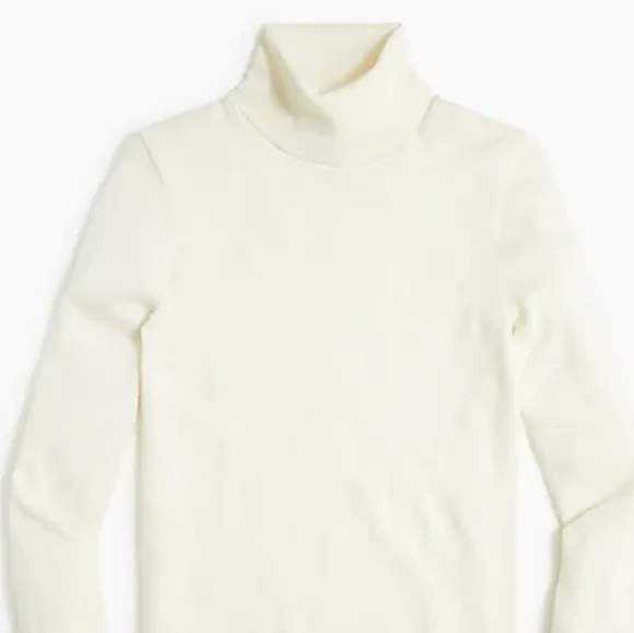J. Crew Machine Washable Merino Wool Blend Turtleneck Sweater Winter Spring Chic