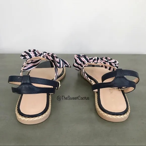 Jack Rogers Heidi Midnight Stripe Sandals Women’s Size 9