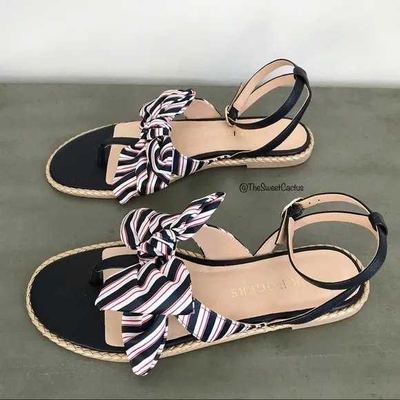 Jack Rogers Heidi Midnight Stripe Sandals Women’s Size 9