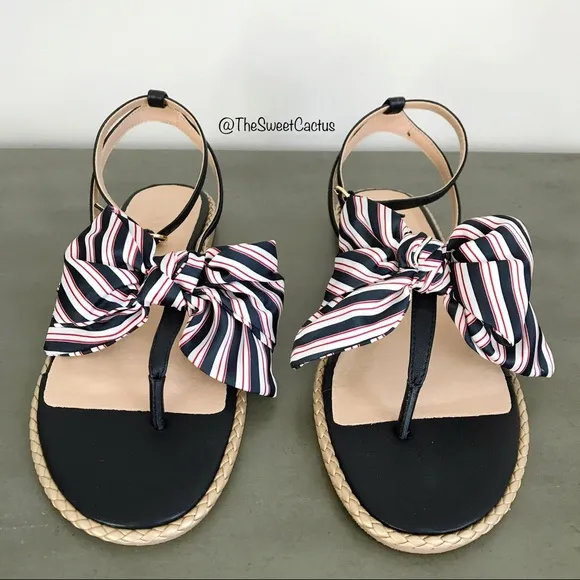 Jack Rogers Heidi Midnight Stripe Sandals Women’s Size 9