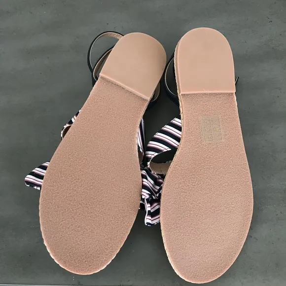 Jack Rogers Heidi Midnight Stripe Sandals Women’s Size 9