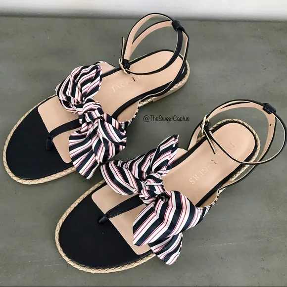 Jack Rogers Heidi Midnight Stripe Sandals Women’s Size 9