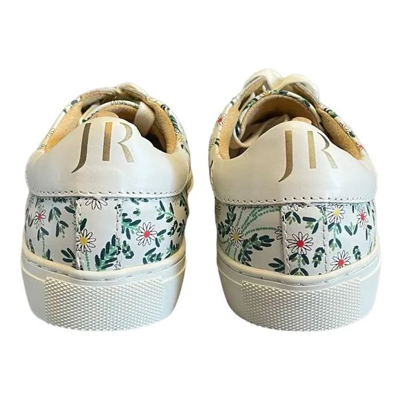 Jack Rogers Women Lace Up Casual Sneakers Rory Daisy US 5.5M White Daisy Floral