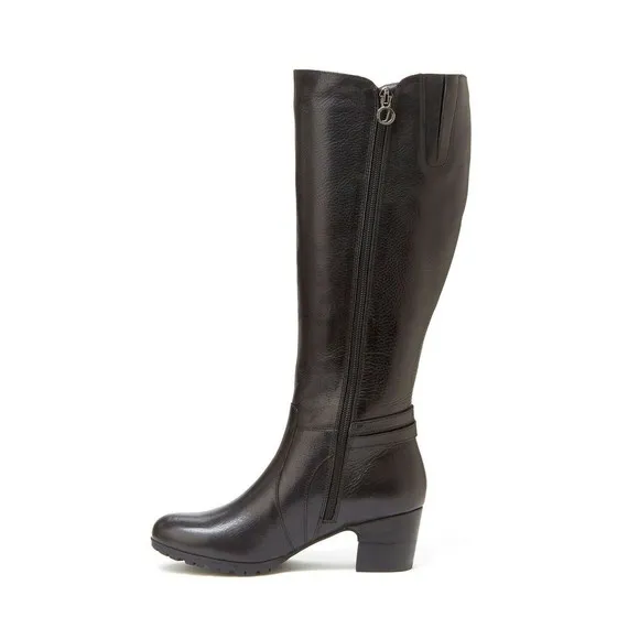 Jambu Chai Knee High BLACK Leather Boot Women's Sz 7 NEW