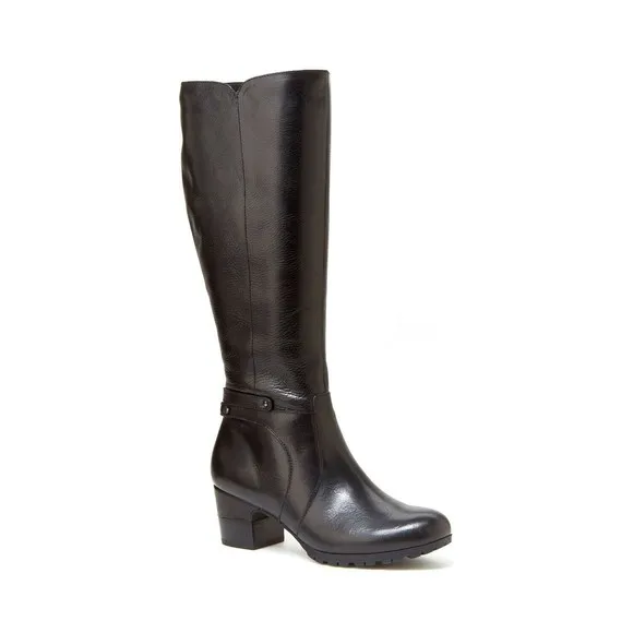 Jambu Chai Knee High BLACK Leather Boot Women's Sz 7 NEW