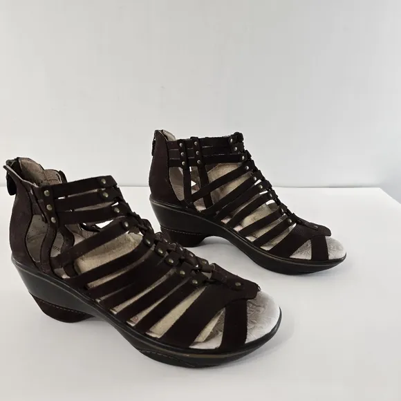 Jambu Sugar Too Wedge Sport Gladiator Studded Stud Memory Foam Leather Sandals