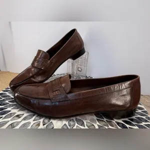 James A Banister vintage Men's Brown Leather Loafers size 10