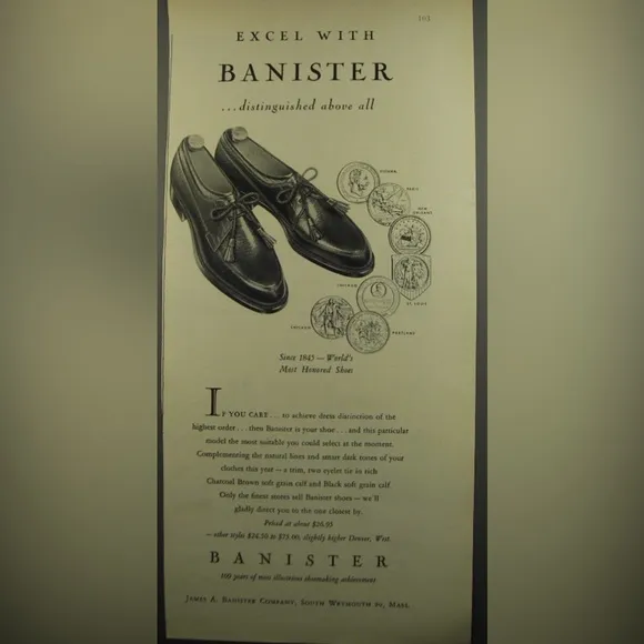 James A Banister vintage Men's Brown Leather Loafers size 10