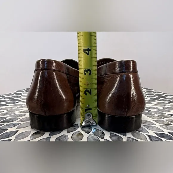 James A Banister vintage Men's Brown Leather Loafers size 10