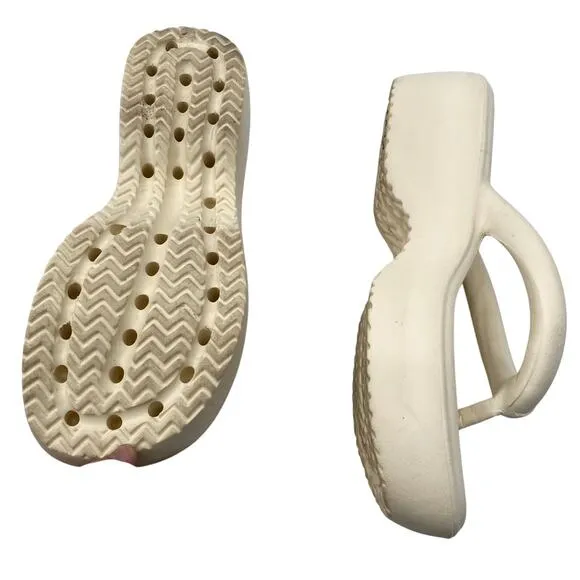 Jeffrey Campbell Cream Foam Platform Sandals