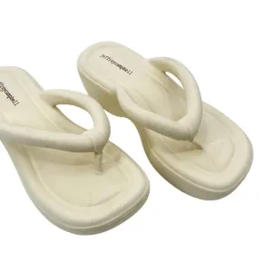 Jeffrey Campbell Cream Foam Platform Sandals
