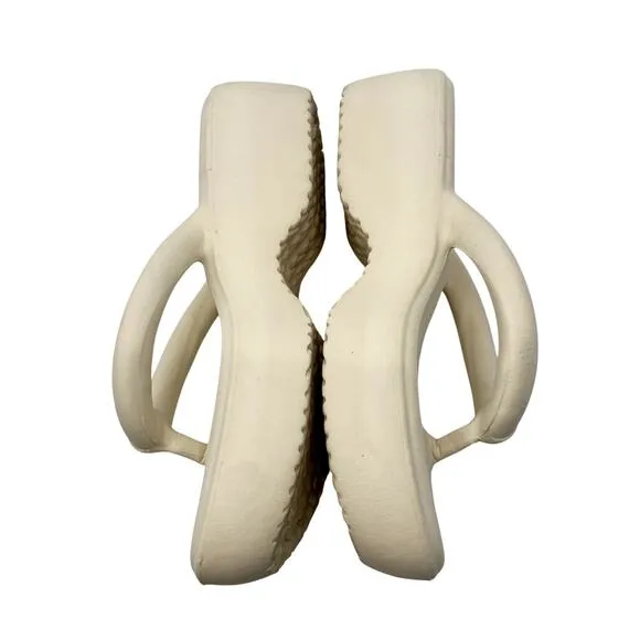 Jeffrey Campbell Cream Foam Platform Sandals