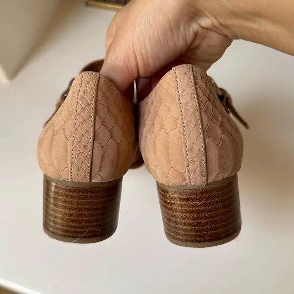 Jeffrey Campbell Croc Embossed Leather Loafers Size 9.5