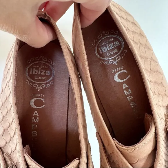 Jeffrey Campbell Croc Embossed Leather Loafers Size 9.5