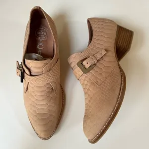 Jeffrey Campbell Croc Embossed Leather Loafers Size 9.5