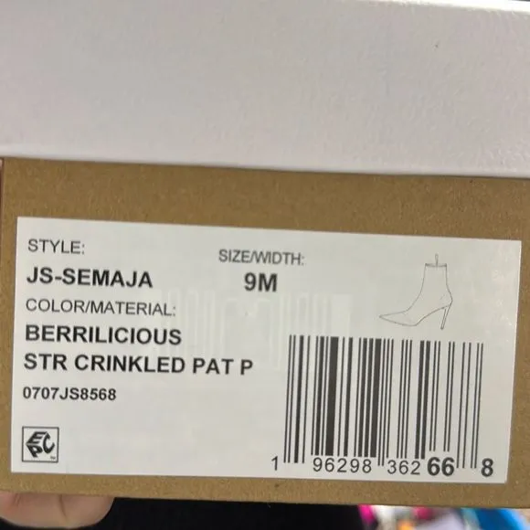 Jessica Simpson BERRILICIOUS BURGUNDY Crinkled boot size 9