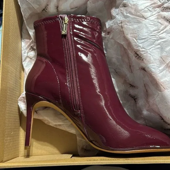 Jessica Simpson BERRILICIOUS BURGUNDY Crinkled boot size 9