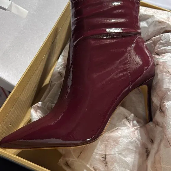Jessica Simpson BERRILICIOUS BURGUNDY Crinkled boot size 9