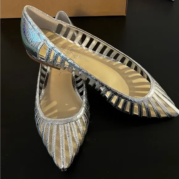 JESSICA SIMPSON CRINAH vegan sliver flats