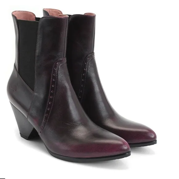 John Fluevog Brogued Mid-Height Chelsea Boots