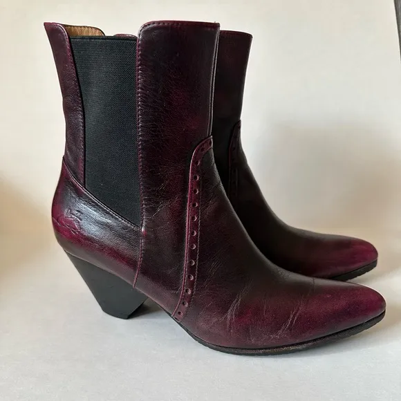 John Fluevog Brogued Mid-Height Chelsea Boots