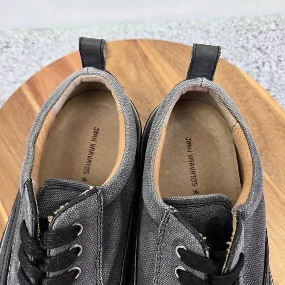 John Varvatos Star USA Redding Casual Leather Canvas Lace Up Sneakers Mens 12 M
