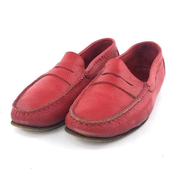 Johnny Lambs Red Leather Loafers EUR 37