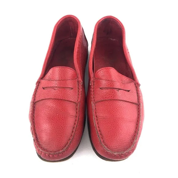 Johnny Lambs Red Leather Loafers EUR 37