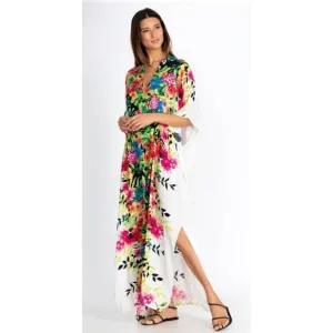 Johnny Was DANA MAXI‎ KAFTAN DRESS Womens Large New