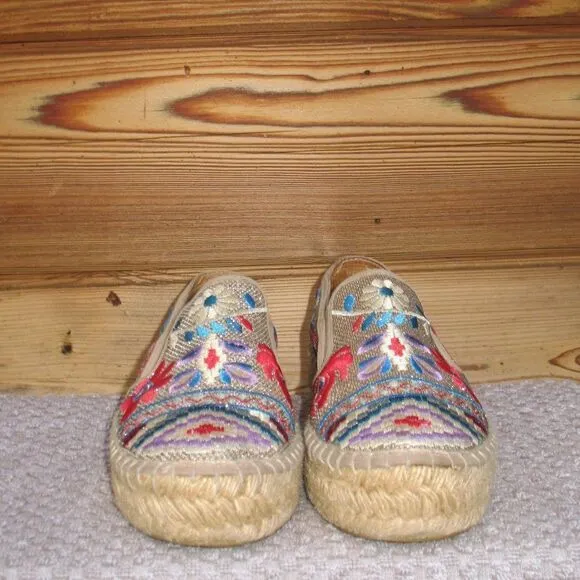 Johnny Was Nepentha Embroidered Espadrilles Shoes