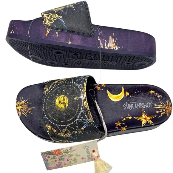 Johnny Was Supernova Platform Pool Slide Sandals Size 8
