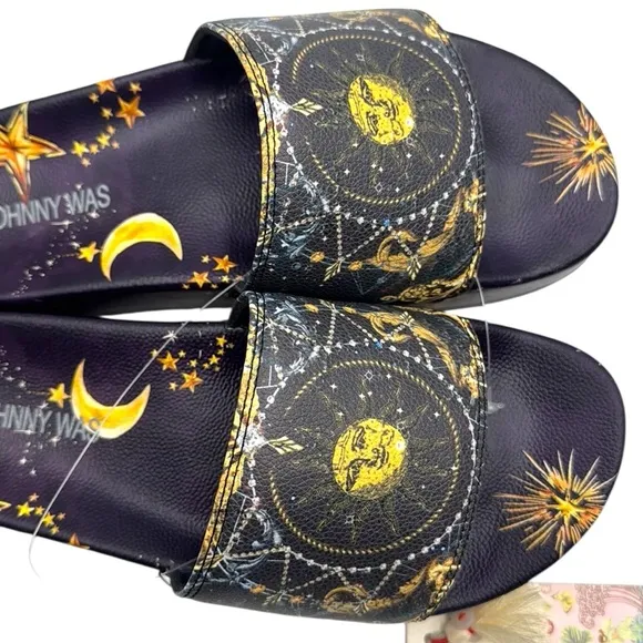 Johnny Was Supernova Platform Pool Slide Sandals Size 8