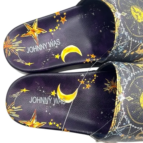 Johnny Was Supernova Platform Pool Slide Sandals Size 8