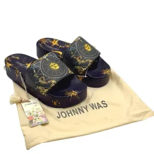 Johnny Was Supernova Platform Pool Slide Sandals Size 8
