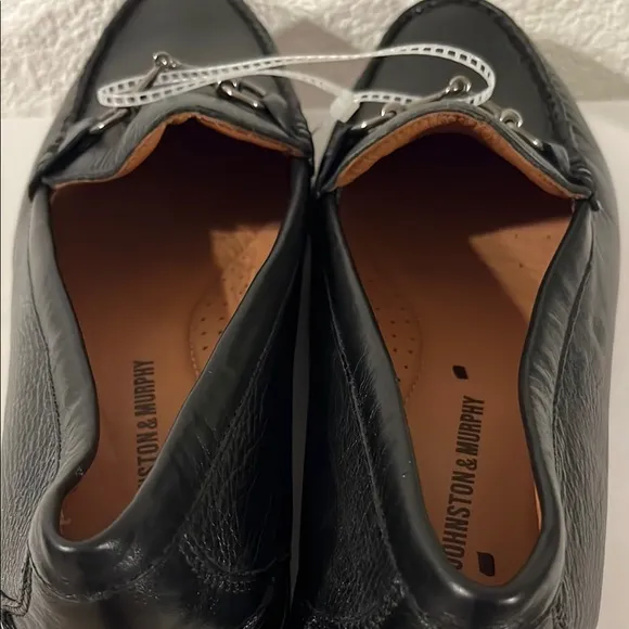 Johnston &amp; Murphy Black Loafers with Horsebit Detail