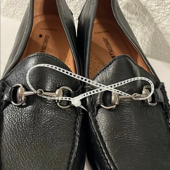 Johnston &amp; Murphy Black Loafers with Horsebit Detail