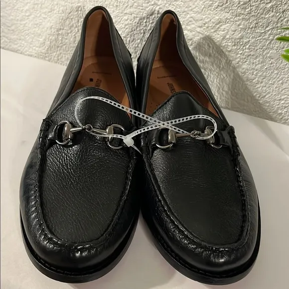 Johnston &amp; Murphy Black Loafers with Horsebit Detail