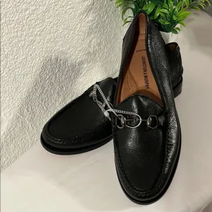 Johnston &amp; Murphy Black Loafers with Horsebit Detail