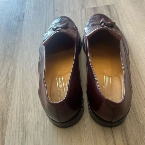 Johnston &amp; Murphy Cellini 11 M Brown Leather Tassel Loafers