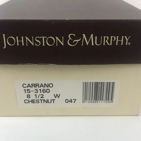 Johnston &amp; Murphy Italian Carrano Brown Leather Tassel Loafers -Chestnut color