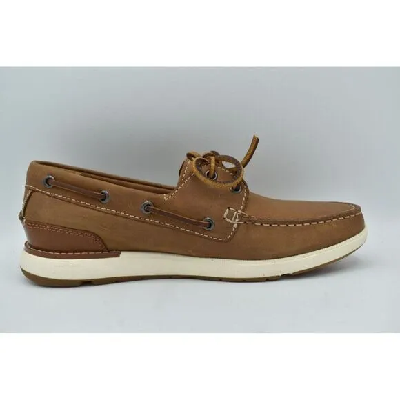 Johnston &amp; Murphy Mens Size 8.5 Bower Oiled Full Grain Leather Slip On Loafers