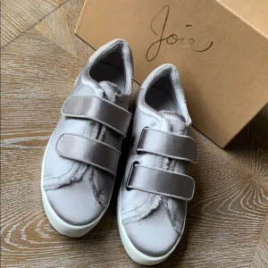 JOIE Diata Smoke Frayed Edge Satin Sneaker 38.5