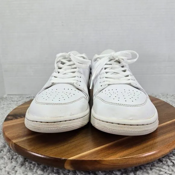 Jordan 1 Low Triple White Casual Lifestyle Daily Sneakers Mens 11.5 553558-136