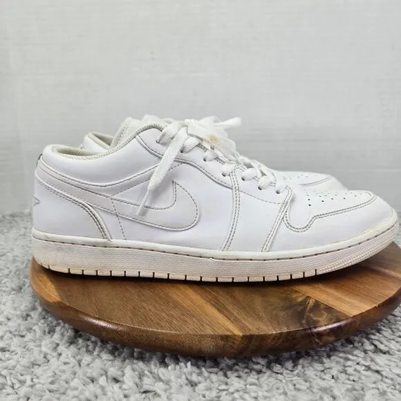 Jordan 1 Low Triple White Casual Lifestyle Daily Sneakers Mens 11.5 553558-136