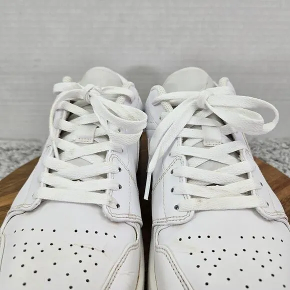 Jordan 1 Low Triple White Casual Lifestyle Daily Sneakers Mens 11.5 553558-136