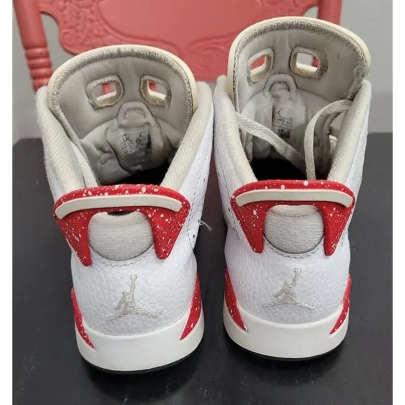 Jordan 6 Retro Red Oreo White University Red Black DV3605 162 Sz 13C Little Kids